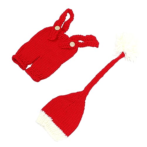 SHINEOFI 1 Satz Handgewebtes Mütze Fotografie Kostüm für Neugeborene Rotes Woll Outfit für Fotoshootings und Partys Handgefertigt und Hautfreundlich SHINEOFI 1 Satz Handgewebtes Mütze Fotografie Kostüm für Neugeborene Rotes Woll Outfit für Fotoshootings und Partys Handgefertigt und Hautfreundlich von SHINEOFI