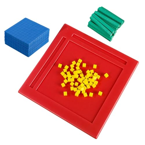SHINEOFI 1 Satz Holzblock Basis zehn Blöcke Zahlenblock Puzzle rätselbuch Puzzle für kinderpuzzle Mathematik-Bauklötze Bildungsbedarf Mathe-Zählblock Eva von SHINEOFI