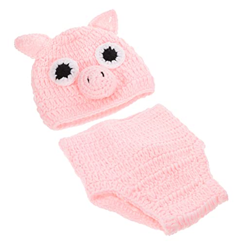 SHINEOFI 1 Satz Tierisches Neugeborenen Fotografie Outfit Teiliges Set aus Handgehäkeltem Strick mit Mütze und Hose für Fotoshootings Rosa für Charmante Präsentation Ihres SHINEOFI 1 Satz Tierisches Neugeborenen Fotografie Outfit Teiliges Set aus Handgehäkeltem Strick mit Mütze und Hose für Fotoshootings Rosa für Charmante Präsentation Ihres von SHINEOFI