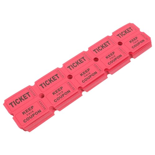 SHINEOFI 1 Satz Tombola Ticket Etiketten Events Double Please Tombola Tickets Türspiele Warteschlange Preistafel Gold Tickets Karnevalsparty Tickets Belohnungen Bingo 200 Stück von SHINEOFI