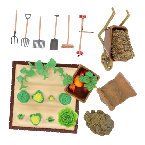 SHINEOFI 1 Set Pflanzszene Modell Farmwerkzeuge Mini Farm Garten Kit Miniatur Outdoor Decor Spiel Farm Equipment Modelle Mini Farm Tool Farm Modell Mini Garten Farm Werkzeug Modell von SHINEOFI