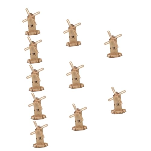 SHINEOFI 10 Sets Solar Windmühle Geburtstagsgeschenk Für Lernspielzeug Windmühlen Wissenschaftsbausätze Für Zum Zusammenbauen Solarstrom Hellbraun Aus Holz von SHINEOFI