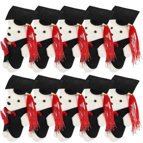 SHINEOFI Abschlussbär 10 Stück Mini-abschlussbären Dekorationen Für Absolventen Bärenpuppen von SHINEOFI