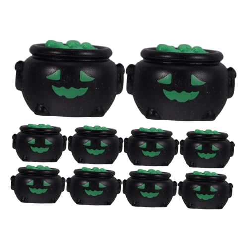 SHINEOFI 10 Stück Teiliges Miniatur aus Resin Halloween Deko für Puppenhaus und Mikrolandschaft Langlebig Handgefertigt für Desktop und Partydekoration SHINEOFI 10 Stück Teiliges Miniatur aus Resin Halloween Deko für Puppenhaus und Mikrolandschaft Langlebig Handgefertigt für Desktop und Partydekoration von SHINEOFI