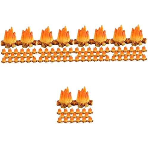 SHINEOFI 100 STK Feuerschmuck künstliches Feuer gefälschte Flamme Sicherheitsschnäbel Spielzeug Campingzubehör Mikro-Fake-Feuer Halloween-Feuer Fee vorgeben Geschenk Modell Dekorationen von SHINEOFI