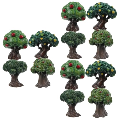 SHINEOFI 12 STK Simulation Apfelbaum Landschaftsbäume trainieren Tischdekoration Pflanzendekor Ornament Mini-Landschaftsmodell Miniaturbäume dreidimensional Zubehör gefälschter obstbaum von SHINEOFI