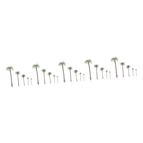 SHINEOFI 125 STK Mini-Kokosnussbaum Zug Modelleisenbahnen DIY Miniaturen Pflanzendekor Landschaftsmodellbaum gefälschte Bäume Pappbecher schmücken Modellmaterial Zylinder Plastik von SHINEOFI