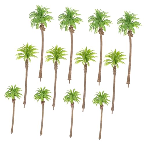SHINEOFI 12St Kokosnussbaum-Modell Künstliche Pflanzen Aquarium-Kokospalme Gründekor Pflanzendekor Miniaturbäume zum Basteln Pflanzenmodell-Schmuck Bahn Architekturmodell von SHINEOFI
