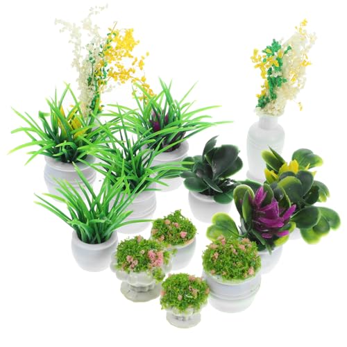 SHINEOFI 13 Stück Mini-Topfblumen Pflanzen Miniatur-Puppenhaus-Pflanzenmodelle Künstliche Winzige Grünpflanzen-Dekorationen Für Mikrolandschaften Bonsai-Ornamente Puppenhaus-Zubehör SHINEOFI 13 Stück Mini-Topfblumen Pflanzen Miniatur-Puppenhaus-Pflanzenmodelle Künstliche Winzige Grünpflanzen-Dekorationen Für Mikrolandschaften Bonsai-Ornamente Puppenhaus-Zubehör von SHINEOFI