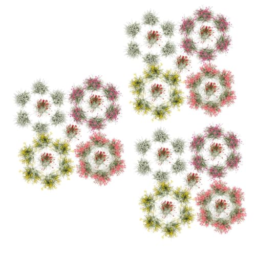 SHINEOFI 15 STK Mikrolandschafts-Clusterblumen Kunsthandwerk aus grünem Moos Miniatursträucher und Büsche Modelle Spielzeug Tischdekoration aus Sand Mini-Blütentraube Anlage Strauch Pala von SHINEOFI