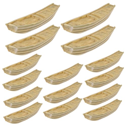 SHINEOFI 15-teilige Miniatur-fischerbootmodelle aus Kunstharz, Schreibtisch-Boot-dekor, DIY-mikromodell-fischerschiff-Ornament für Zuhause Und Kinderzimmer von SHINEOFI