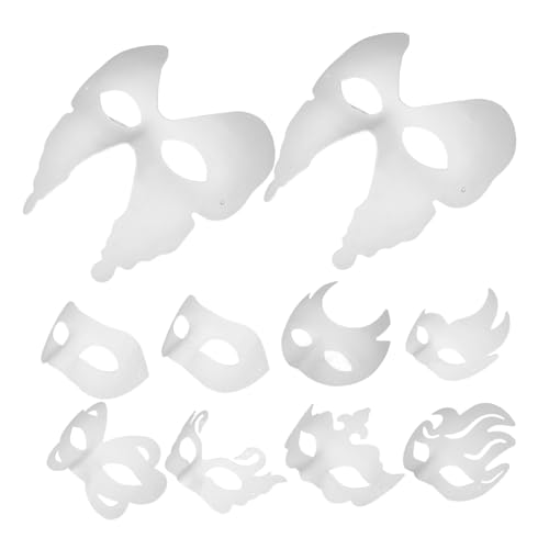 SHINEOFI 16 Stück Handgefertigte Maske Blanko Masken Zum Bemalen Coole Maske Maskerade Gesichtsmaske Papiermaske Gesicht Basteln Individuell Einfarbig Kostüm Rave Halloween SHINEOFI 16 Stück Handgefertigte Maske Blanko Masken Zum Bemalen Coole Maske Maskerade Gesichtsmaske Papiermaske Gesicht Basteln Individuell Einfarbig Kostüm Rave Halloween von SHINEOFI