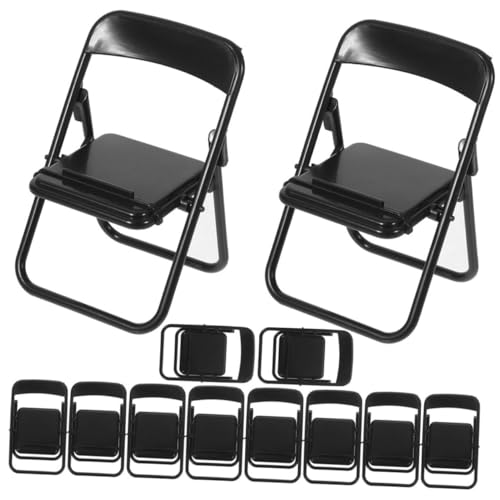 SHINEOFI 18 Stück Teiliges Mini Klappstuhl Realistische Möbel Langlebige Miniatur Stühle für Dekoration Fotorequisiten und Schwarz SHINEOFI 18 Stück Teiliges Mini Klappstuhl Realistische Möbel Langlebige Miniatur Stühle für Dekoration Fotorequisiten und Schwarz von SHINEOFI