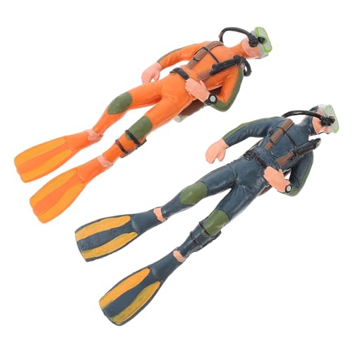 SHINEOFI 2 Entzückende Simulierte Tauchermodelle, PVC-Aquarium-dekorfiguren, Unterwasser-szenen-Layout-Ornamente von SHINEOFI