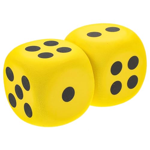 SHINEOFI 2 Große Würfel aus Eva-Schaum, 8 cm, Gelb, Jumbo-spielwürfel für Kinder, Tragbare Partyspiel-Requisiten, Lernspielzeug für Kinder SHINEOFI 2 Große Würfel aus Eva-Schaum, 8 cm, Gelb, Jumbo-spielwürfel für Kinder, Tragbare Partyspiel-Requisiten, Lernspielzeug für Kinder von SHINEOFI