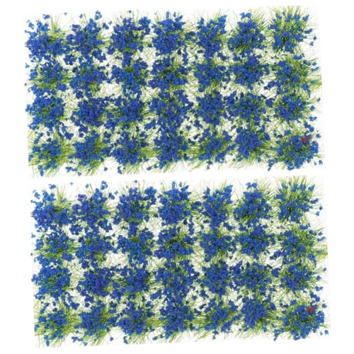 SHINEOFI 2 Kisten Kunstrasen-Cluster Puppenhaus pflanzt Blumen Miniaturblumen zum Basteln Modelle Anlage Statisches Grasbüschelmodell Mini-Gras-Cluster selber Machen getuftet Bahn von SHINEOFI