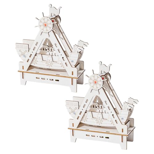 SHINEOFI 2 Sätze DIY Holzmodell Piratenschiff Puzzle Bastelset für Kreative Spielstunden für Erwachsene und Beige ohne Batterie SHINEOFI 2 Sätze DIY Holzmodell Piratenschiff Puzzle Bastelset für Kreative Spielstunden für Erwachsene und Beige ohne Batterie von SHINEOFI