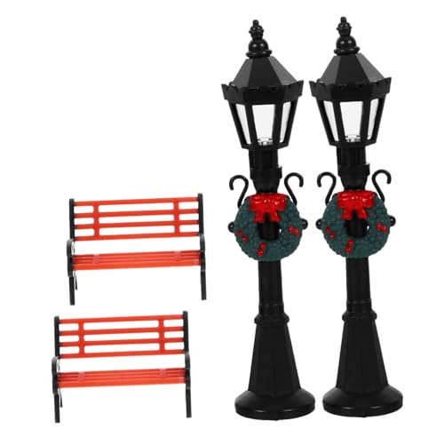 SHINEOFI 2 Sätze Miniatur Weihnachtsstraßenlaterne mit Teiliges Realistischen Gartenaccessoires für Feengärten Puppenhäuser und Miniaturgärten SHINEOFI 2 Sätze Miniatur Weihnachtsstraßenlaterne mit Teiliges Realistischen Gartenaccessoires für Feengärten Puppenhäuser und Miniaturgärten von SHINEOFI