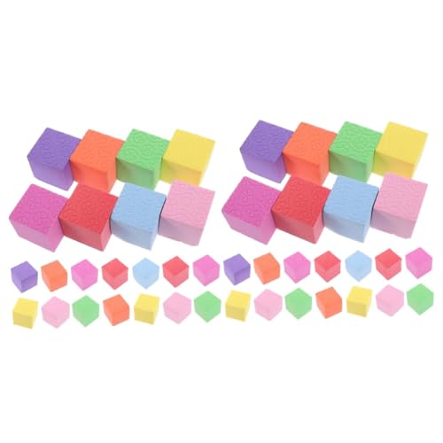 SHINEOFI 2 Sätze -lehrmittel Pädagogisches Für Kleine Blöcke Lernspielzeug Für Pädagogische Blöcke Würfelblöcke Bausteine Schaum 50 Stück * 2 von SHINEOFI