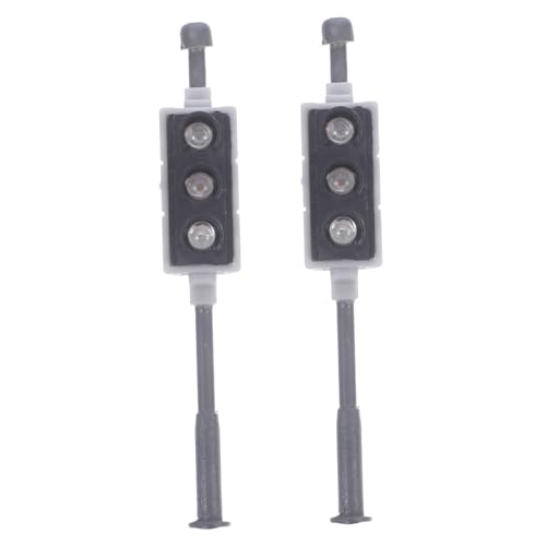 SHINEOFI 2 Stück Künstliches Signal Landschaftssignal Signalverzierung Gefälschtes Signal Mini-pflanzendekor Szenerie DIY Ampel Sandtisch-signalmodell Simulationssignalmodell Mini-ampel Abs von SHINEOFI