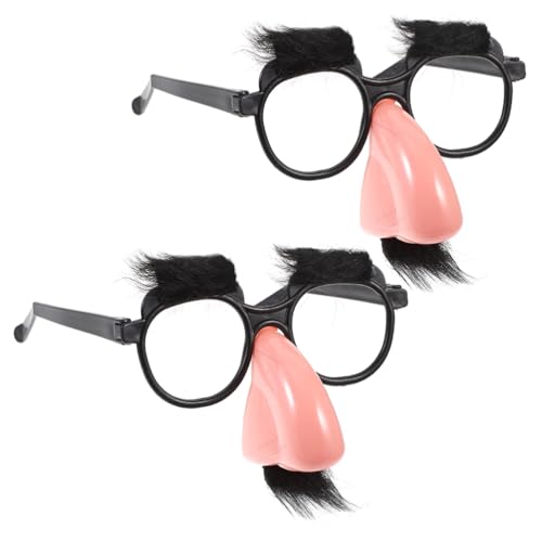 SHINEOFI 2 Stück Lustige Clownsnasenbrillen Getarnte Brillen Mit Augenbrauen Und Bart Neuartige Partybrillen Für Halloween-Accessoires Cosplay-Requisiten Kostümzubehör SHINEOFI 2 Stück Lustige Clownsnasenbrillen Getarnte Brillen Mit Augenbrauen Und Bart Neuartige Partybrillen Für Halloween-Accessoires Cosplay-Requisiten Kostümzubehör von SHINEOFI