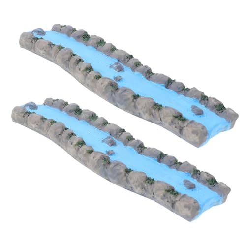 SHINEOFI 2 Stück Miniatur Fluss Wasserlauf Resin Bach Landschaftsdekor für Puppenhaus Garten DIY Sandtisch Zubehör Realistische Miniatur Wasserlandschaft SHINEOFI 2 Stück Miniatur Fluss Wasserlauf Resin Bach Landschaftsdekor für Puppenhaus Garten DIY Sandtisch Zubehör Realistische Miniatur Wasserlandschaft von SHINEOFI