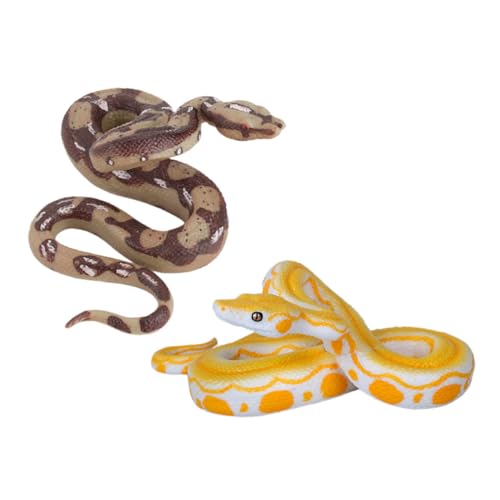 SHINEOFI 2 Stück Simuliertes - Streiche für Erwachsene Schlangenstreich Fake Snake Streich falsche Schlange realistische Spielzeugschlange Halloween-Schlangenfigur Plastik von SHINEOFI
