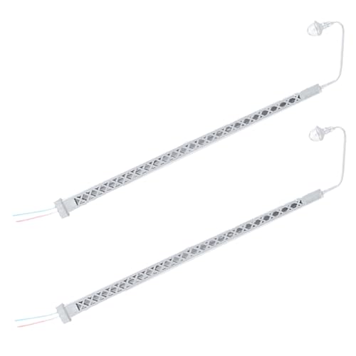 SHINEOFI 2 Stück Zuglichtmodell Modell-Ampel Spuren Dioramenbedarf Bahngleis Miniatur Schienen Lichtornamente für Mikrolandschaften Simulation Ampel sandtisch DIY Materialien Metall Silver von SHINEOFI