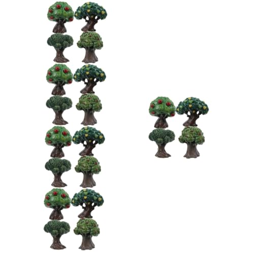 SHINEOFI 20 STK Simulation Apfelbaum Zugdekor Modellbäume trainieren Ornament Modelle Miniatur-Dioramenbaum Bäume dekorieren Obstbaum Zubehör Märchengarten Bahn Landschaftsbaum Harz von SHINEOFI