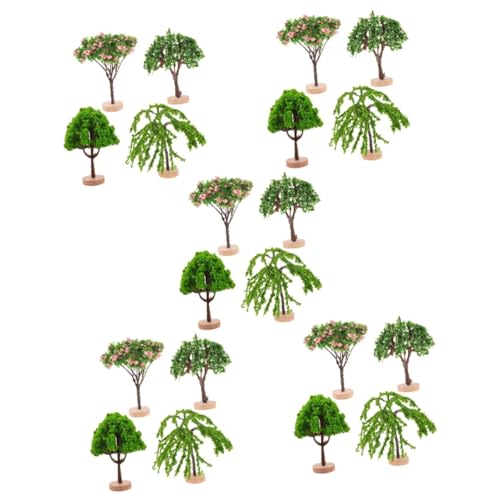 SHINEOFI 20 STK Simulierter Minibaum Baumschmuck Landschaft DIY bäume Modelle Anlage Miniatur gefälschter Baum Mini-Sandtisch-Modell Schreibtisch Spielzeugzimmer Materialien schmücken ob11 von SHINEOFI