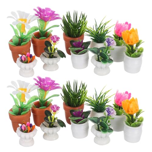 SHINEOFI 20 Stück Mini-topfblumenpflanzen, Miniatur-puppenhauspflanzenmodelle, Künstliche Winzige Grünpflanzendekorationen für Mikrolandschaften, Bonsai-Ornamente, Puppenhauszubehör SHINEOFI 20 Stück Mini-topfblumenpflanzen, Miniatur-puppenhauspflanzenmodelle, Künstliche Winzige Grünpflanzendekorationen für Mikrolandschaften, Bonsai-Ornamente, Puppenhauszubehör von SHINEOFI