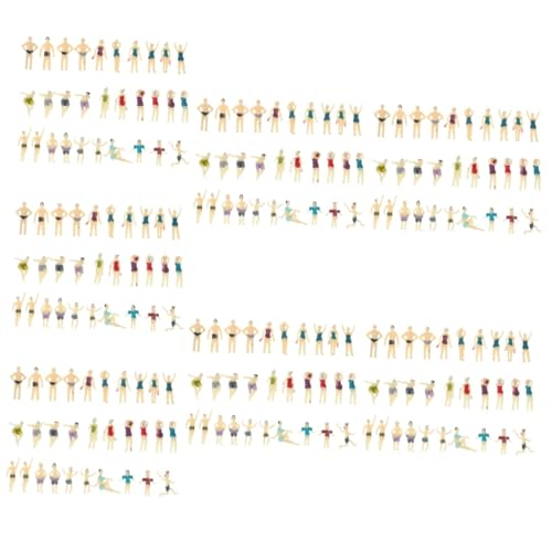210 STK Charakterpuppenmodell Mini-People-Modelle Maßstabsgetreues Personenmodell Miniaturdekoration Plastische Ornamente Miniaturmenschen Mannequin PVC Sandkasten Dekorationen von SHINEOFI