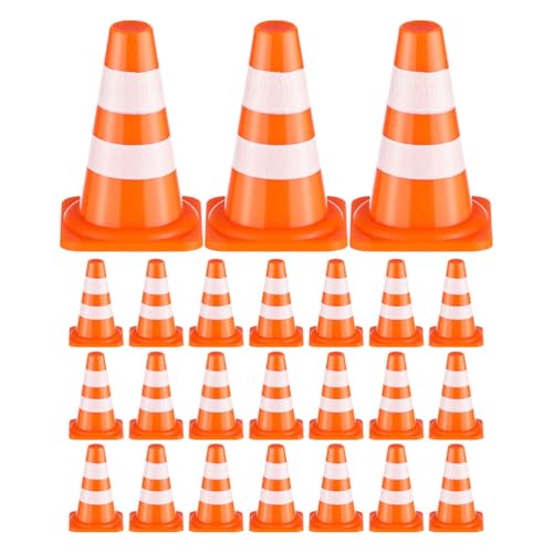 SHINEOFI 24 Stück Mini-verkehrskegel, 0,9 Zoll, Mini-verkehrskegel, Schilder, Miniatur-sporttraining, Straßensperren-Spielzeug, Kleine Straßenschilder, Szenenmodelle für Den BAU, Rollenspiele für SHINEOFI 24 Stück Mini-verkehrskegel, 0,9 Zoll, Mini-verkehrskegel, Schilder, Miniatur-sporttraining, Straßensperren-Spielzeug, Kleine Straßenschilder, Szenenmodelle für Den BAU, Rollenspiele für von SHINEOFI