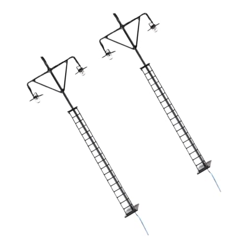 SHINEOFI 2St Zuglichtmodell Mikrotelegrafenmasten Modelleisenbahnbeleuchtung Sandtisch Baumaterial Signallampenmodell Miniatur Ampel Gartenbeleuchtung Spielzeugzimmer Telefonmast Metall von SHINEOFI