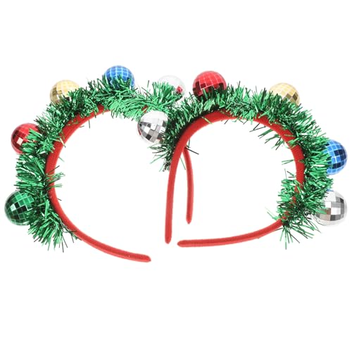 SHINEOFI 2pcs Weihnachten Spotlight Ball Stirnbänder Xmas Party Headwear Urlaub Haar Girlande Weihnachten Baubles Haarbänder Grün SHINEOFI 2pcs Weihnachten Spotlight Ball Stirnbänder Xmas Party Headwear Urlaub Haar Girlande Weihnachten Baubles Haarbänder Grün von SHINEOFI