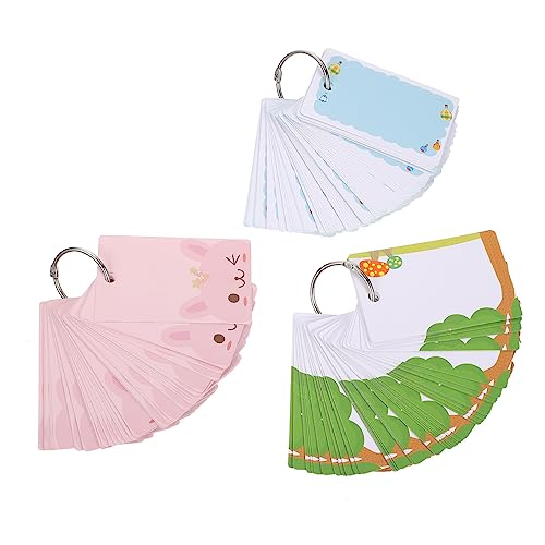 SHINEOFI 3 Englische Wortkarte Lernkarten Für Kleinkinder Lernkarten Für Multifunktionale Wortkarten Blinken Buchkarten Babykarten Studieren Eisen Colorful von SHINEOFI