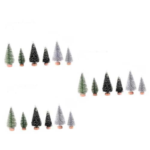 SHINEOFI Desktop-Kiefern 3 Sätze Christbaumschmuck christbaumfiguren weihnachtsbaumfiguren Plastikbäume Weihnachtsdekore Ornament Weihnachtsdekorationen Partyzubehör exquisites Baummodell von SHINEOFI