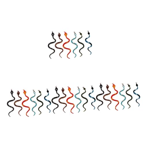 SHINEOFI 3 Sätze Kleine Schlange Modell Realistische Schlangenmodelle Simulation Einer Schlangenfigur Simulation Schlangendekoration Tierfigur Desktop-schlangendekoration PVC 6 Stücke * 3 von SHINEOFI