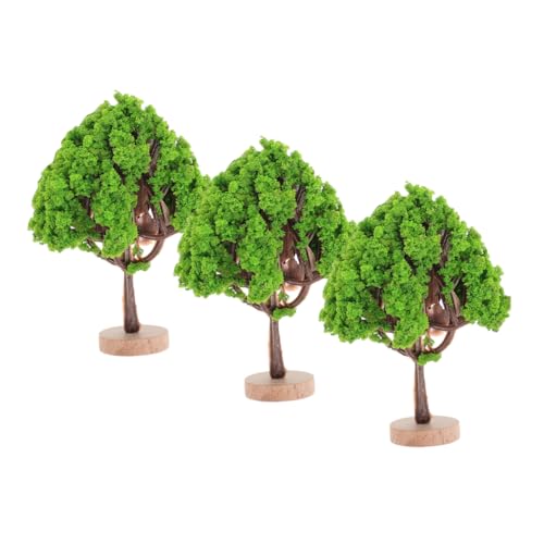 SHINEOFI 3 Stück Mini-simulationsbaum Sandtischmodellbaum Miniatur-puppenstubenbäume Miniatur-straßenbäume Gefälschte Bäume Für DIY Miniatur-landschaftsdekoration Plastik Green von SHINEOFI