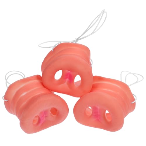 SHINEOFI 3 Stück Pig Nose Masken Tierkostüm mit Verstellbarem Trageband für Fasching Karneval oder Halloween Lustige Schweinenase Strapazierfähigem Flexiblem Material SHINEOFI 3 Stück Pig Nose Masken Tierkostüm mit Verstellbarem Trageband für Fasching Karneval oder Halloween Lustige Schweinenase Strapazierfähigem Flexiblem Material von SHINEOFI