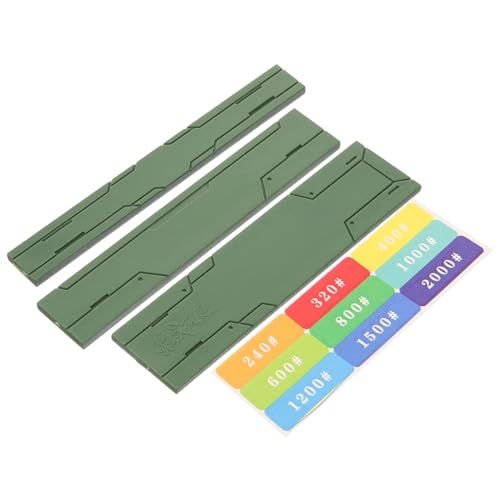 SHINEOFI 3 Stück Schleifstab Werkzeug Schleifen Schleifbretter DIY-Versorgung Polierbrett für Acryl Dark Green von SHINEOFI