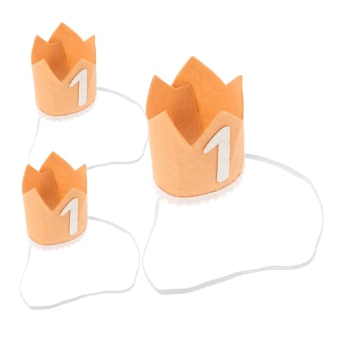 SHINEOFI 3 Stück Teiliges Geburtstagskrone für Junge Mädchen Leichtes und Komfortables Party-hut Accessoire Kreative Fotoshooting Requisite für Mädchen und Jungen für Erste Geburtstagsfeier von SHINEOFI