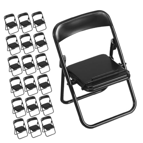 SHINEOFI 32Stücke Klappstühle für Puppenhäuser Tragbarer Handyhalter für Desktop Faltbarer Stuhlständer mit Einstellbarem Betrachtungswinkel Schwarzes Mini Möbelmodell SHINEOFI 32Stücke Klappstühle für Puppenhäuser Tragbarer Handyhalter für Desktop Faltbarer Stuhlständer mit Einstellbarem Betrachtungswinkel Schwarzes Mini Möbelmodell von SHINEOFI