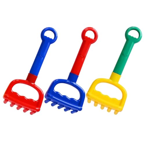 SHINEOFI 3er Set Sandrechen Spielzeug, Strandspielzeug für Kinder, 22 cm, Sandspielzeug für Kleinkinder von SHINEOFI