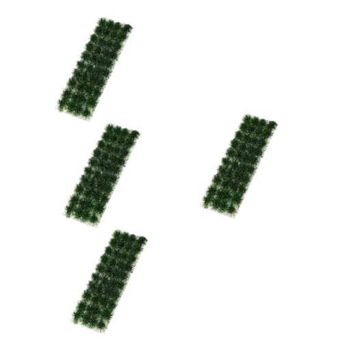 SHINEOFI 4 Kisten Gras-Modell Miniatur-Vegetationsgruppen Gras-Cluster Pflanzendekor Ornament Statisches Grasbüschelmodell Mini-Grasbüschel Sandkasten Strauch Graspartikel von SHINEOFI