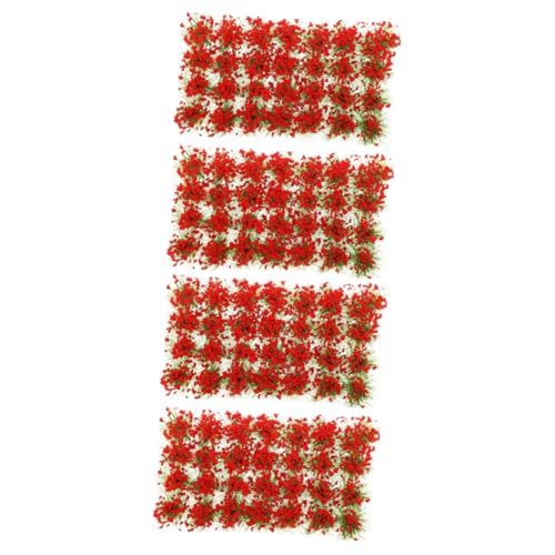 SHINEOFI 4 Kisten Kunstrasen-Cluster Geländemodell Gras Mini-Pflanzen Partei Schmücken Geländemodellbausatz Zug Im Maßstab n Grasbüschel-Modell Gefälschte Pflanzendekor Miniatur Harz Blumen von SHINEOFI