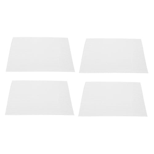 SHINEOFI 4 Stück Maßstab Detailgetreue Weiße Dachplatten für Puppenhaus DIY Architekturmodell Vielseitige Miniatur Dachdekoration für Modellbau und Sandtisch von SHINEOFI