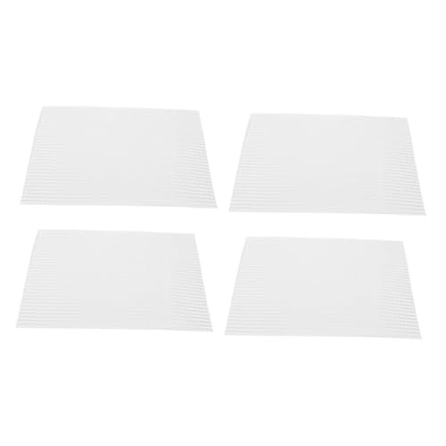 SHINEOFI 4 Stück Maßstab Robuste Dollhouse Dachplatten Traditionelle Weiße Dachziegel Vielseitig Kompatibel für DIY Puppenhaus Modellbau und Sandtisch-dioramen von SHINEOFI