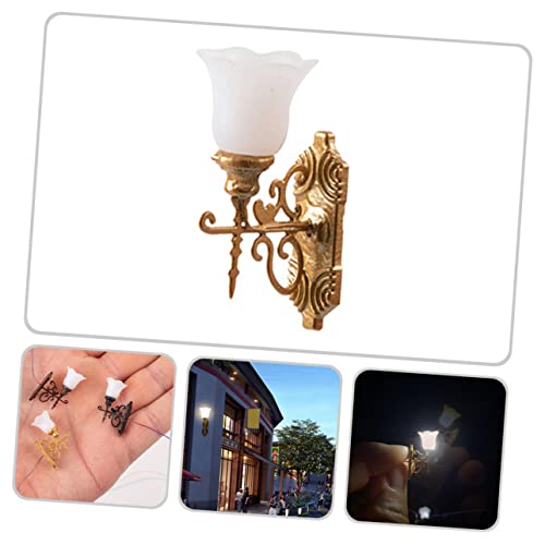 SHINEOFI 4 Stück Miniatur Wandlampe Weißlicht Mikrolandschaft Dekoration DIY Mini Haus Beleuchtung Sandtisch Modell Zubehör Details für Puppenhaus und Landschaft SHINEOFI 4 Stück Miniatur Wandlampe Weißlicht Mikrolandschaft Dekoration DIY Mini Haus Beleuchtung Sandtisch Modell Zubehör Details für Puppenhaus und Landschaft von SHINEOFI