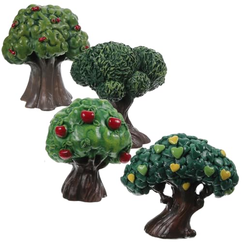 SHINEOFI 4 Stück Realistische Miniatur-kunstbaum-Miniatur-gartendekoration Für Zugmodelle Und Landschaften von SHINEOFI
